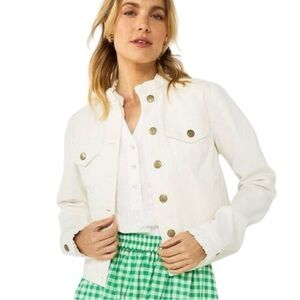 Draper James White Denim Jacket